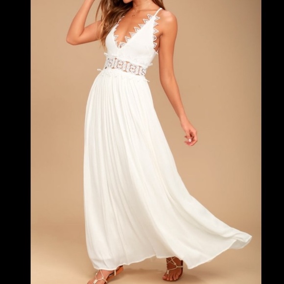 pure white maxi dress